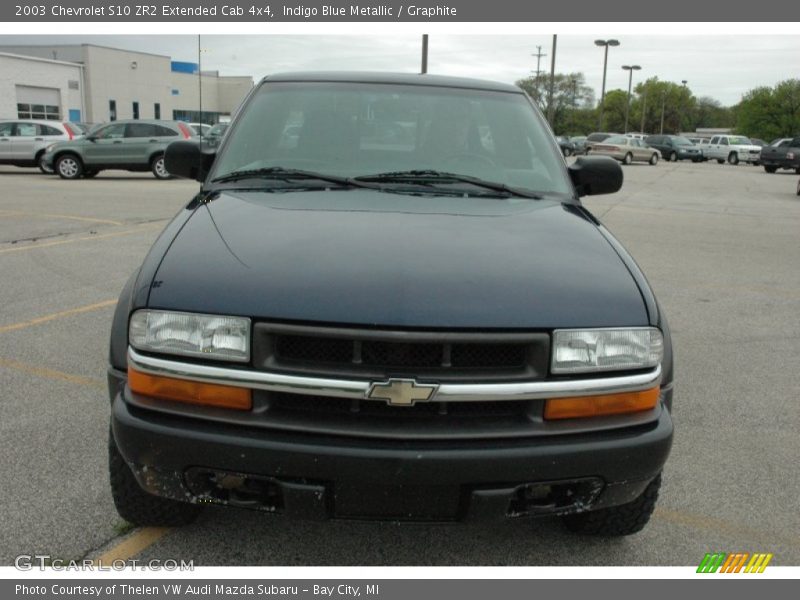 Indigo Blue Metallic / Graphite 2003 Chevrolet S10 ZR2 Extended Cab 4x4