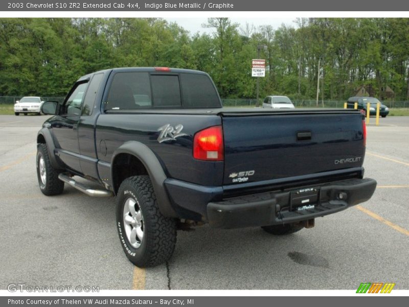 Indigo Blue Metallic / Graphite 2003 Chevrolet S10 ZR2 Extended Cab 4x4