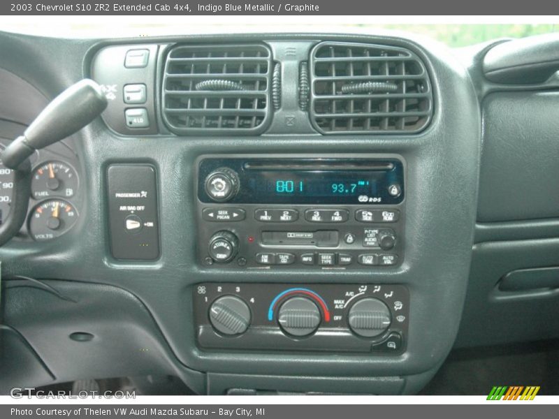 Indigo Blue Metallic / Graphite 2003 Chevrolet S10 ZR2 Extended Cab 4x4