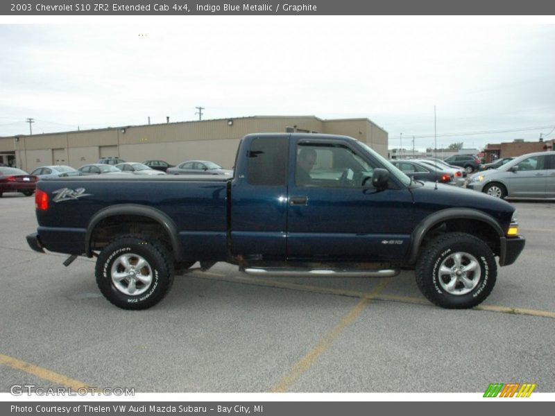 Indigo Blue Metallic / Graphite 2003 Chevrolet S10 ZR2 Extended Cab 4x4
