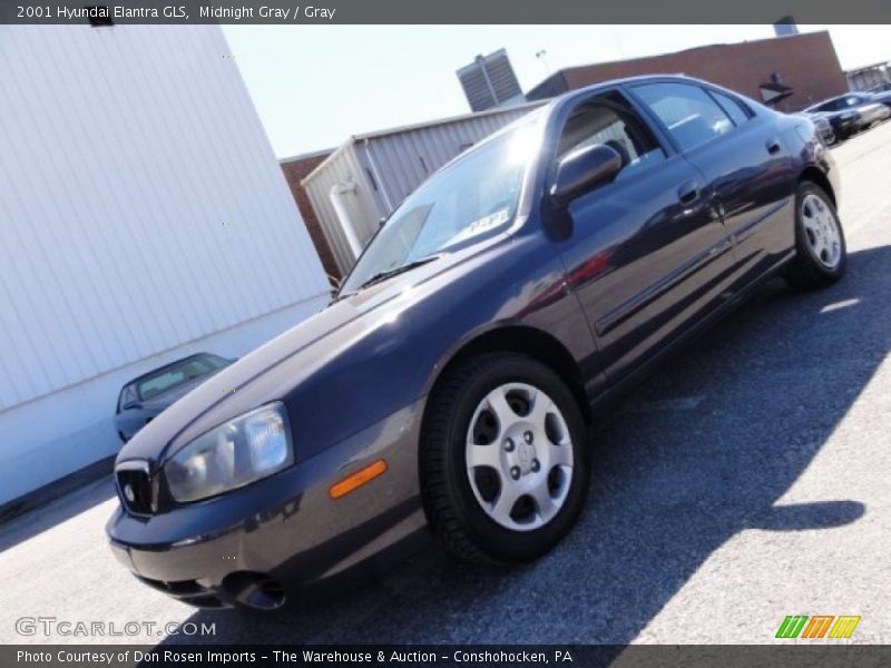 Midnight Gray / Gray 2001 Hyundai Elantra GLS