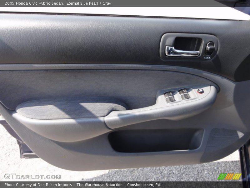 Eternal Blue Pearl / Gray 2005 Honda Civic Hybrid Sedan