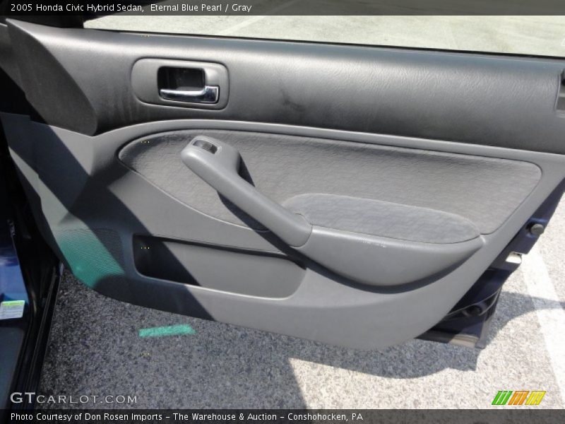 Eternal Blue Pearl / Gray 2005 Honda Civic Hybrid Sedan