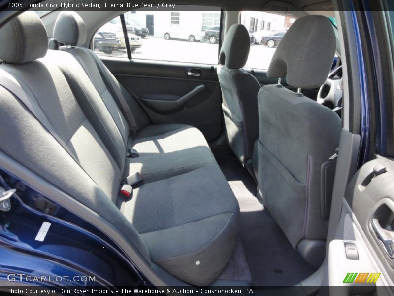 Eternal Blue Pearl / Gray 2005 Honda Civic Hybrid Sedan