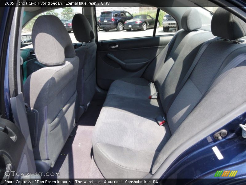 Eternal Blue Pearl / Gray 2005 Honda Civic Hybrid Sedan