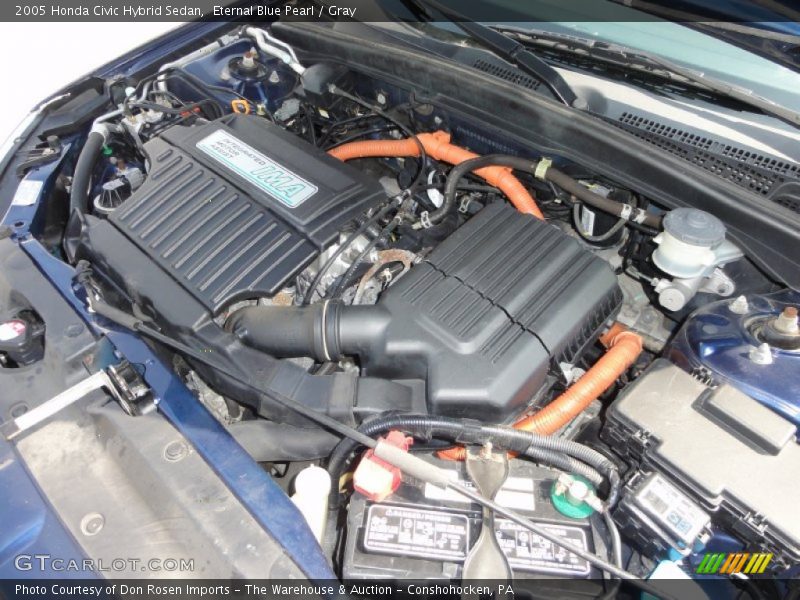 Eternal Blue Pearl / Gray 2005 Honda Civic Hybrid Sedan