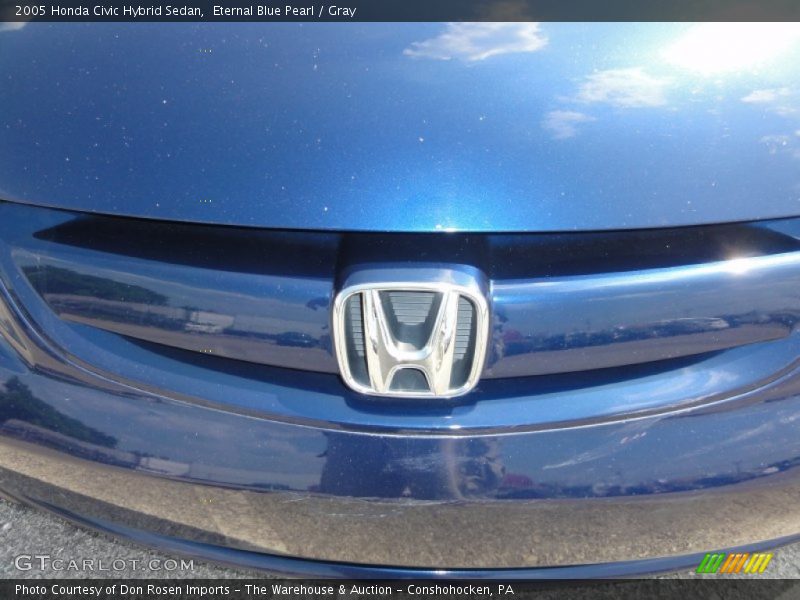 Eternal Blue Pearl / Gray 2005 Honda Civic Hybrid Sedan