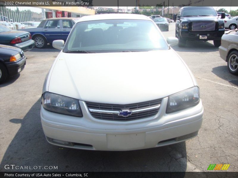 White / Medium Gray 2002 Chevrolet Impala LS