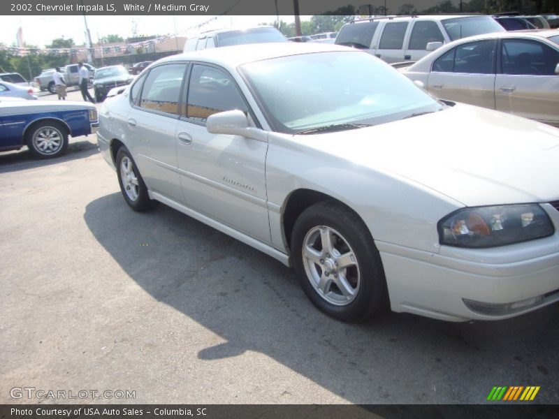 White / Medium Gray 2002 Chevrolet Impala LS