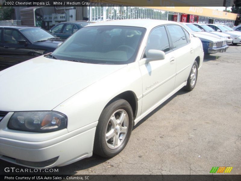 White / Medium Gray 2002 Chevrolet Impala LS