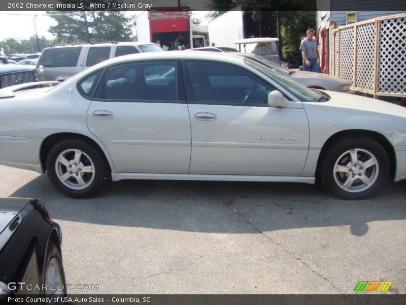 White / Medium Gray 2002 Chevrolet Impala LS