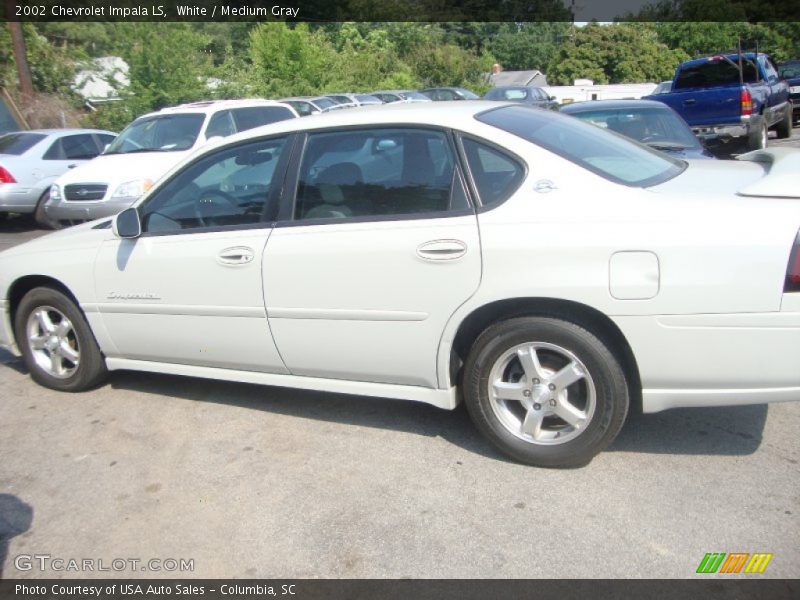 White / Medium Gray 2002 Chevrolet Impala LS