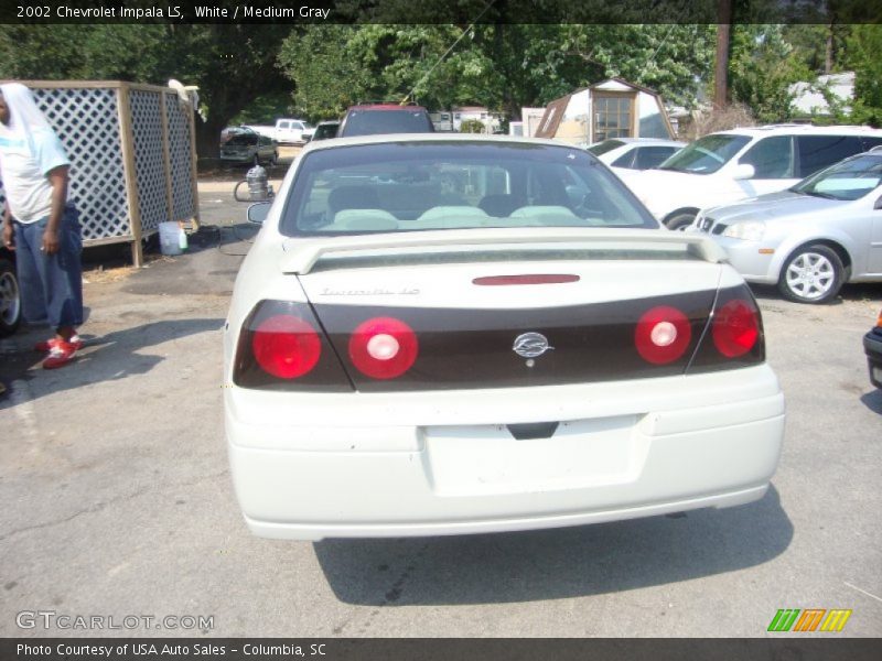 White / Medium Gray 2002 Chevrolet Impala LS