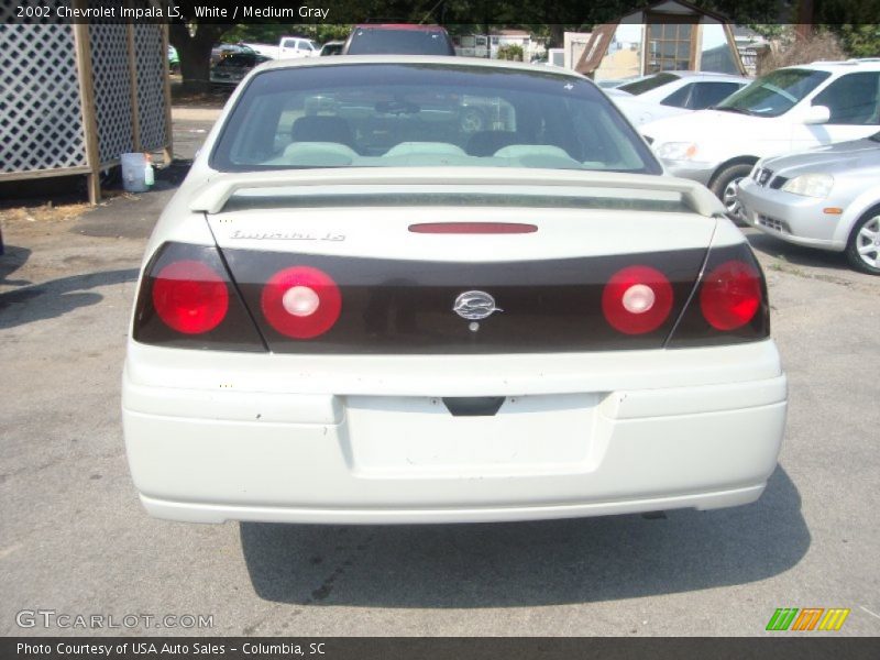 White / Medium Gray 2002 Chevrolet Impala LS