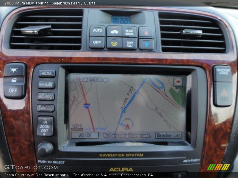 Navigation of 2003 MDX Touring