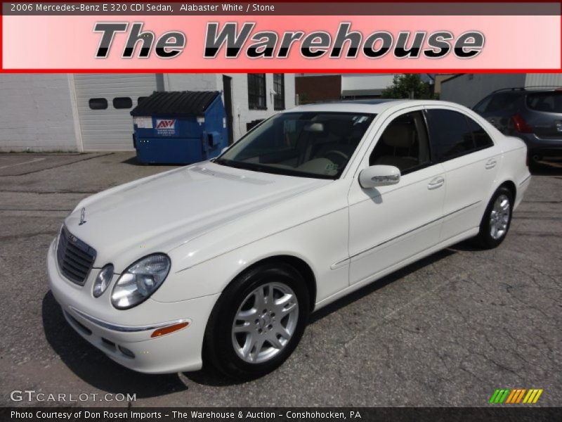 Alabaster White / Stone 2006 Mercedes-Benz E 320 CDI Sedan