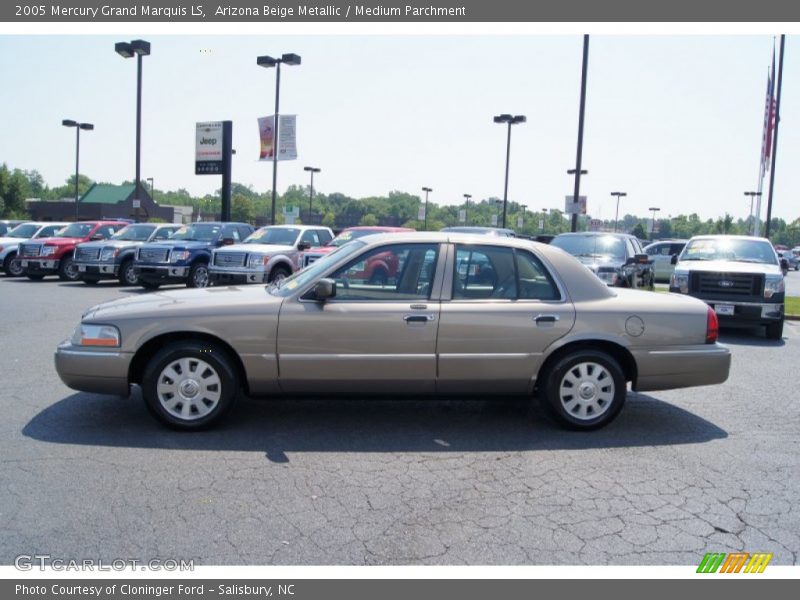 Arizona Beige Metallic / Medium Parchment 2005 Mercury Grand Marquis LS