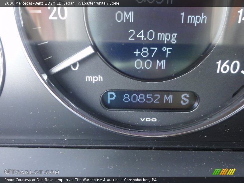 Alabaster White / Stone 2006 Mercedes-Benz E 320 CDI Sedan