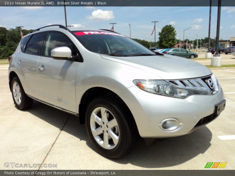 Brilliant Silver Metallic / Black 2010 Nissan Murano SL AWD