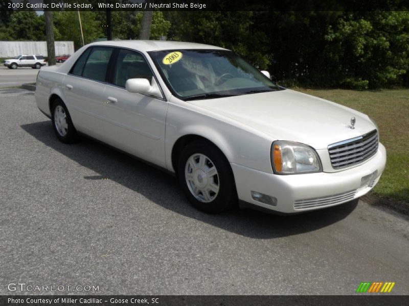 White Diamond / Neutral Shale Beige 2003 Cadillac DeVille Sedan