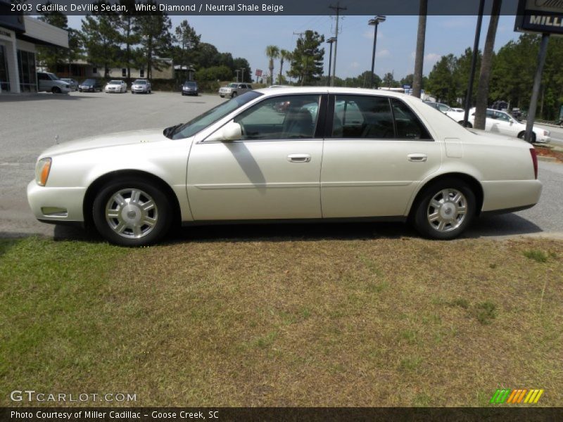 White Diamond / Neutral Shale Beige 2003 Cadillac DeVille Sedan