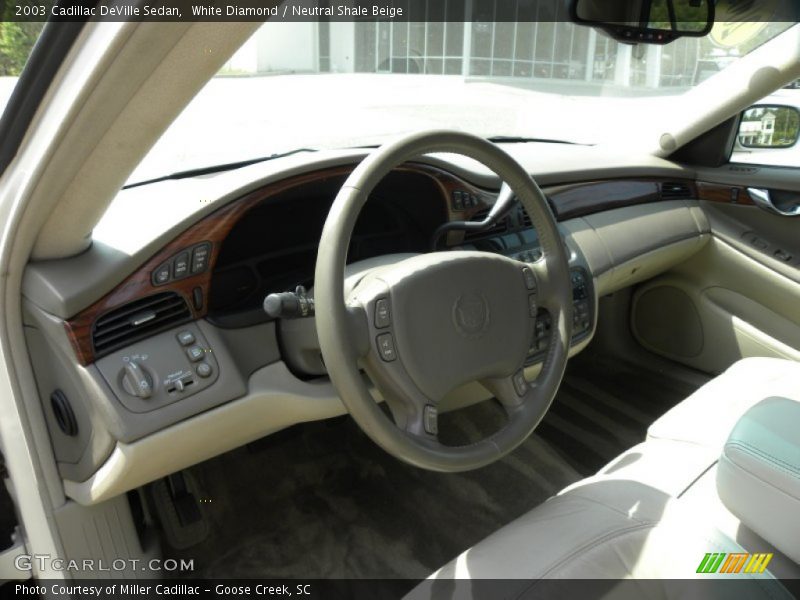 White Diamond / Neutral Shale Beige 2003 Cadillac DeVille Sedan