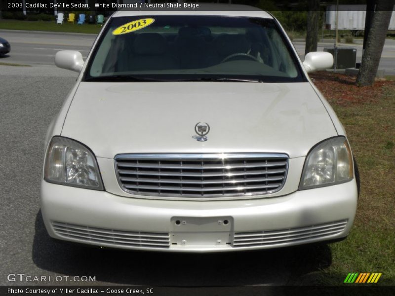 White Diamond / Neutral Shale Beige 2003 Cadillac DeVille Sedan