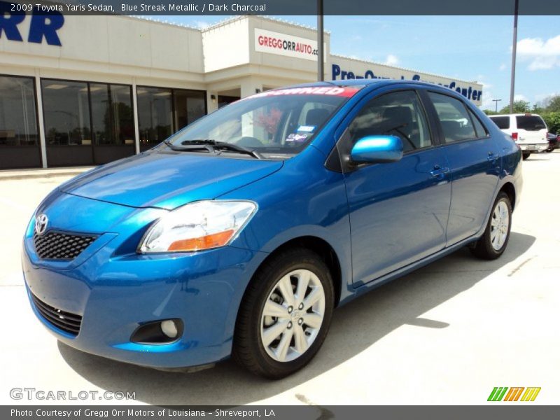 Blue Streak Metallic / Dark Charcoal 2009 Toyota Yaris Sedan