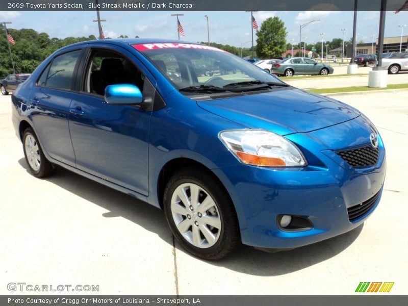 Blue Streak Metallic / Dark Charcoal 2009 Toyota Yaris Sedan