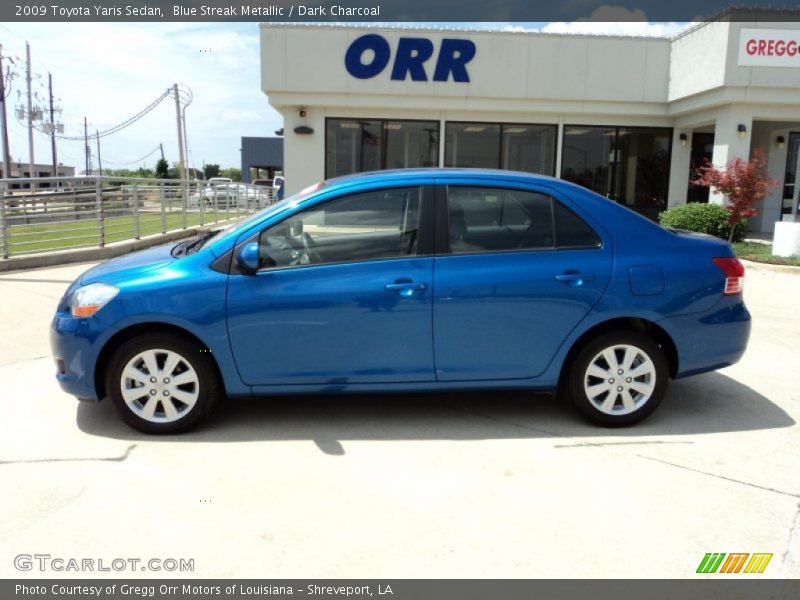 Blue Streak Metallic / Dark Charcoal 2009 Toyota Yaris Sedan
