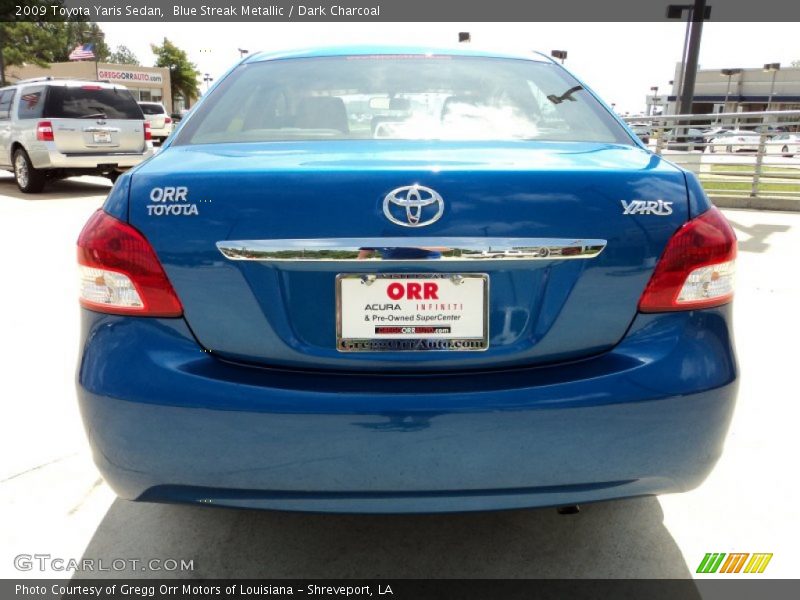 Blue Streak Metallic / Dark Charcoal 2009 Toyota Yaris Sedan