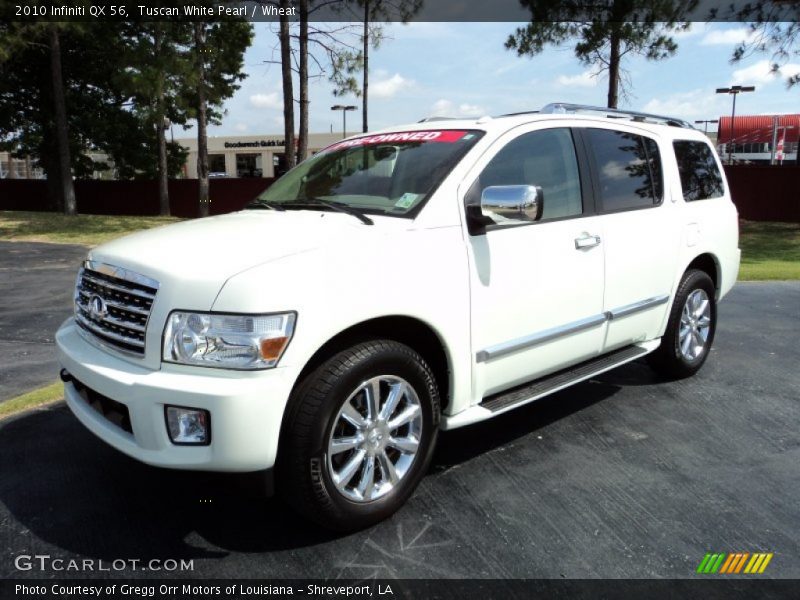 Tuscan White Pearl / Wheat 2010 Infiniti QX 56
