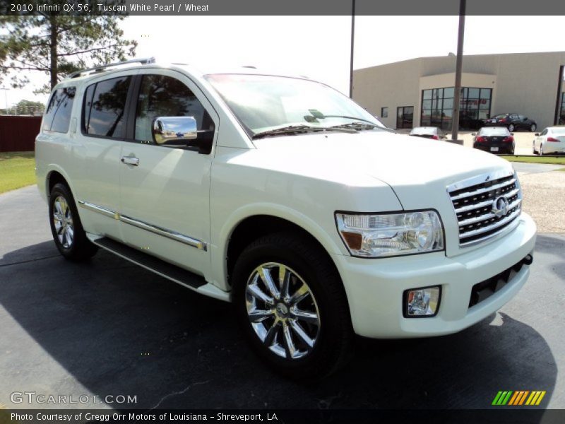 Tuscan White Pearl / Wheat 2010 Infiniti QX 56