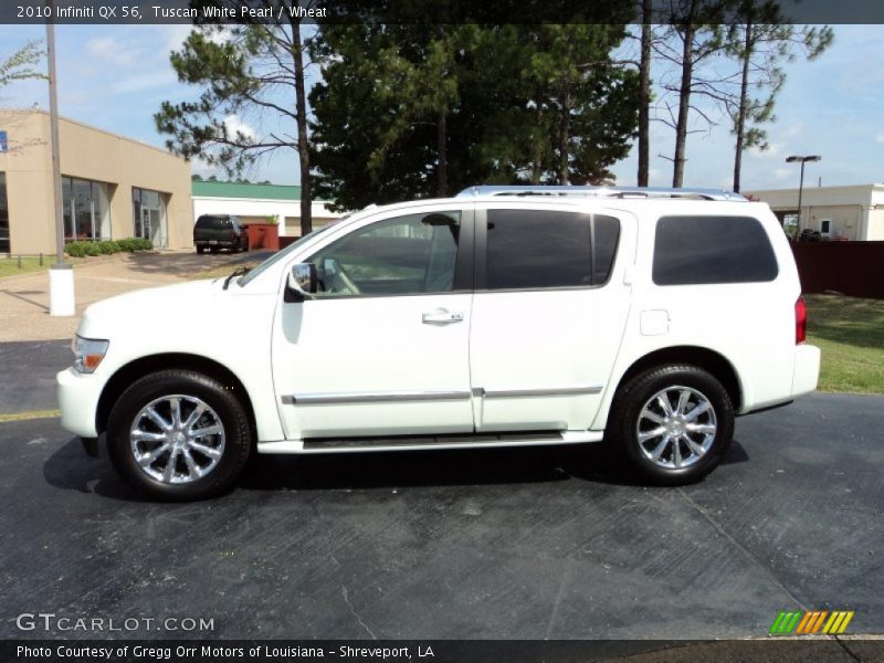 Tuscan White Pearl / Wheat 2010 Infiniti QX 56