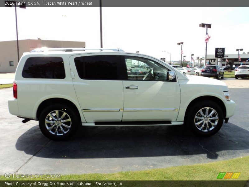 Tuscan White Pearl / Wheat 2010 Infiniti QX 56