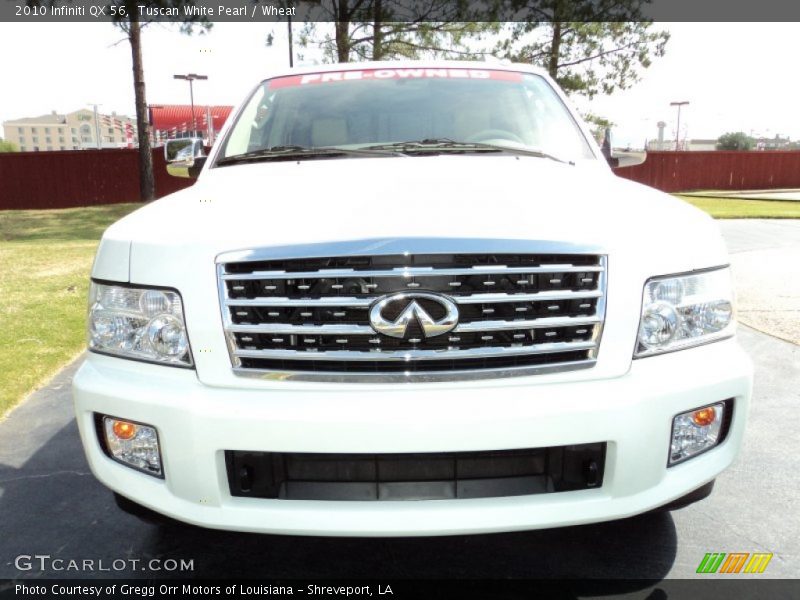 Tuscan White Pearl / Wheat 2010 Infiniti QX 56