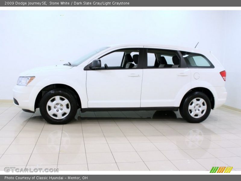 Stone White / Dark Slate Gray/Light Graystone 2009 Dodge Journey SE