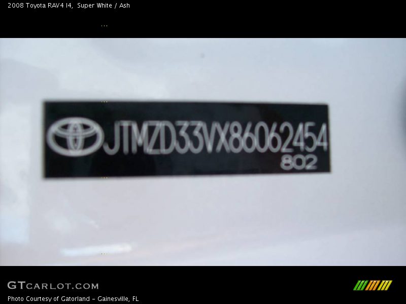 Super White / Ash 2008 Toyota RAV4 I4