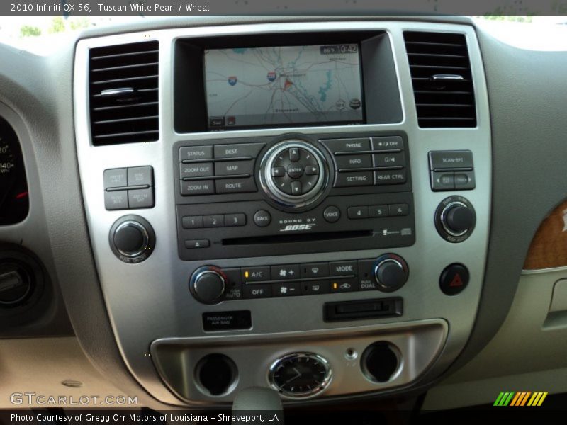 Tuscan White Pearl / Wheat 2010 Infiniti QX 56