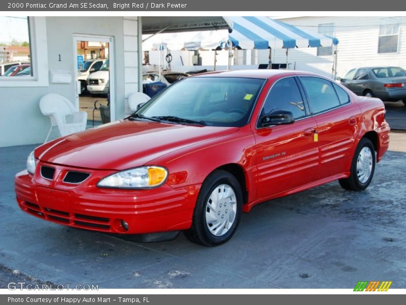 Bright Red / Dark Pewter 2000 Pontiac Grand Am SE Sedan