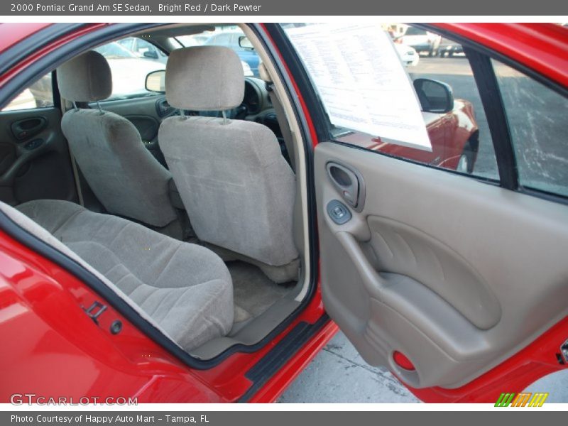  2000 Grand Am SE Sedan Dark Pewter Interior