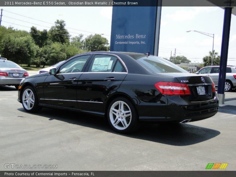 Obsidian Black Metallic / Chestnut Brown 2011 Mercedes-Benz E 550 Sedan