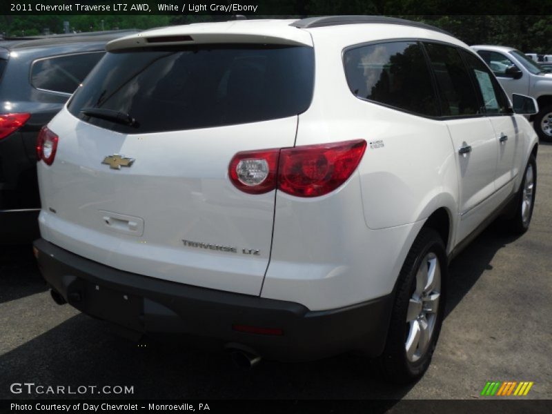 White / Light Gray/Ebony 2011 Chevrolet Traverse LTZ AWD