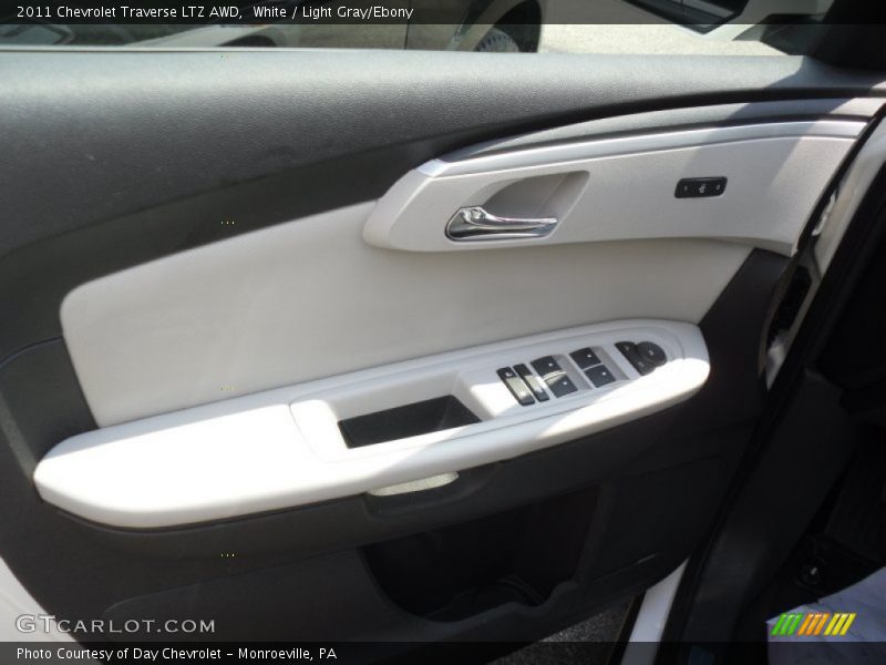 White / Light Gray/Ebony 2011 Chevrolet Traverse LTZ AWD