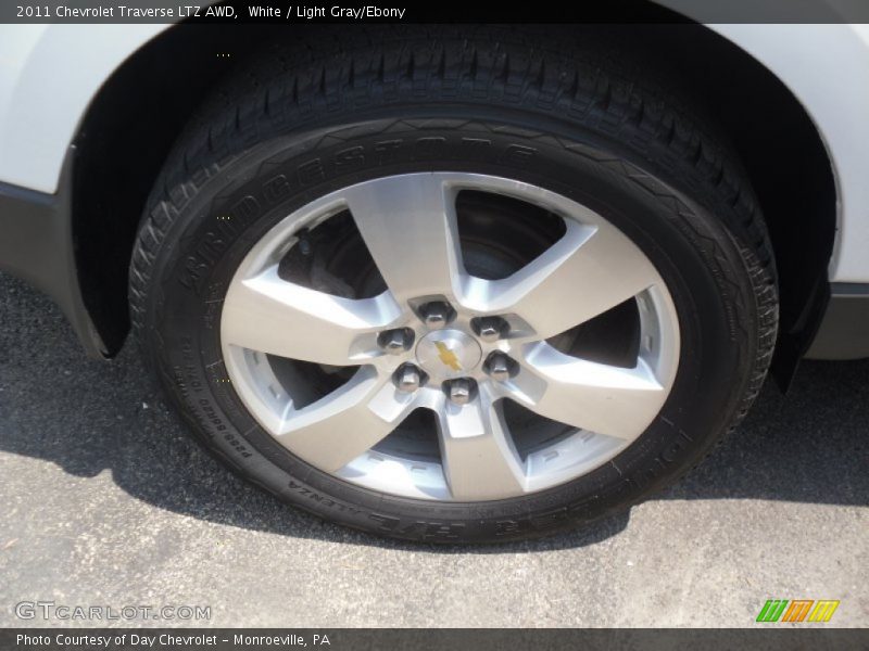 White / Light Gray/Ebony 2011 Chevrolet Traverse LTZ AWD