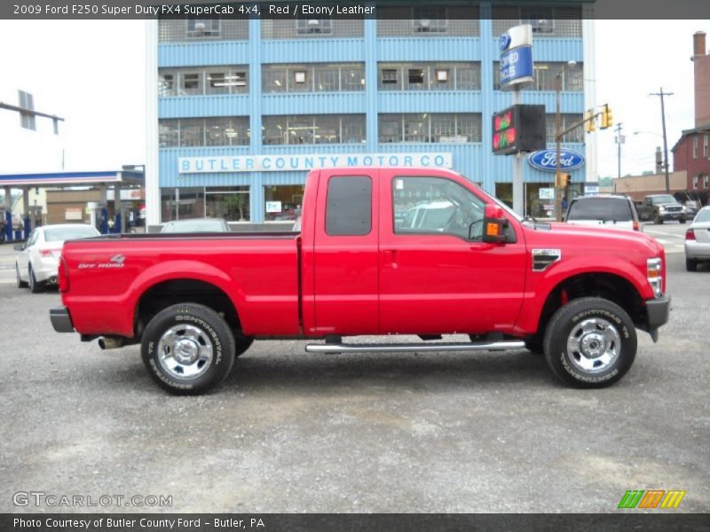 Red / Ebony Leather 2009 Ford F250 Super Duty FX4 SuperCab 4x4
