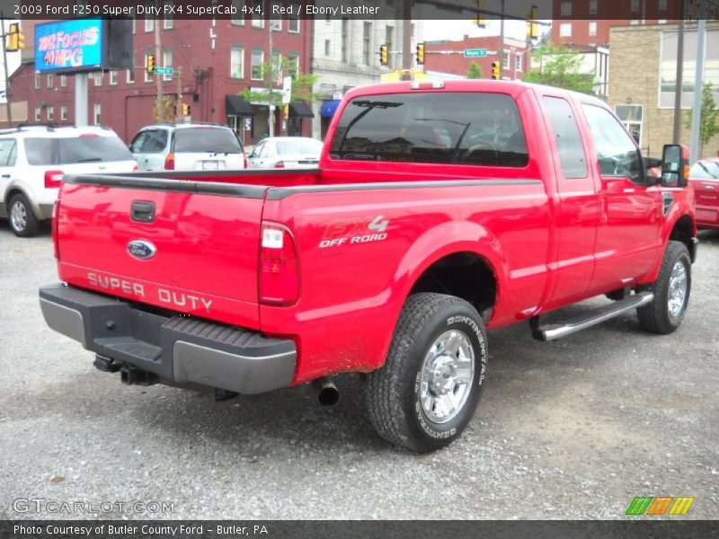 Red / Ebony Leather 2009 Ford F250 Super Duty FX4 SuperCab 4x4