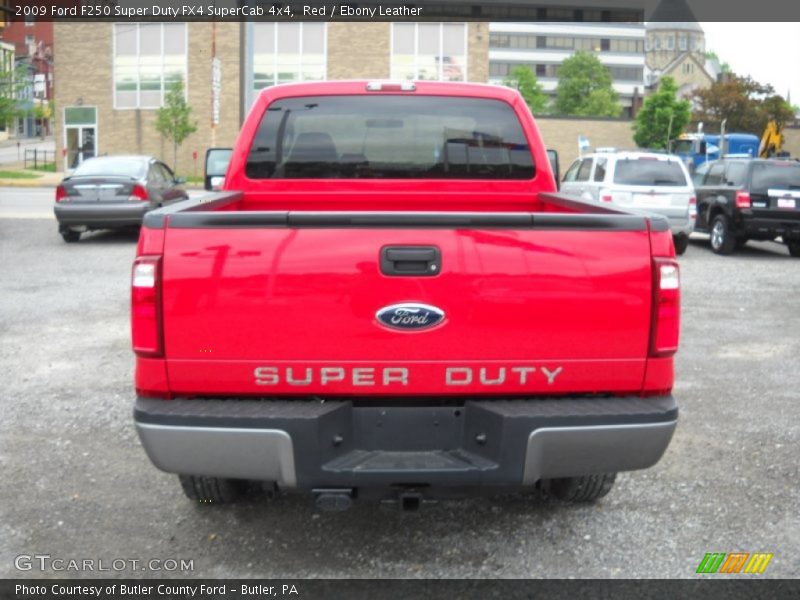 Red / Ebony Leather 2009 Ford F250 Super Duty FX4 SuperCab 4x4