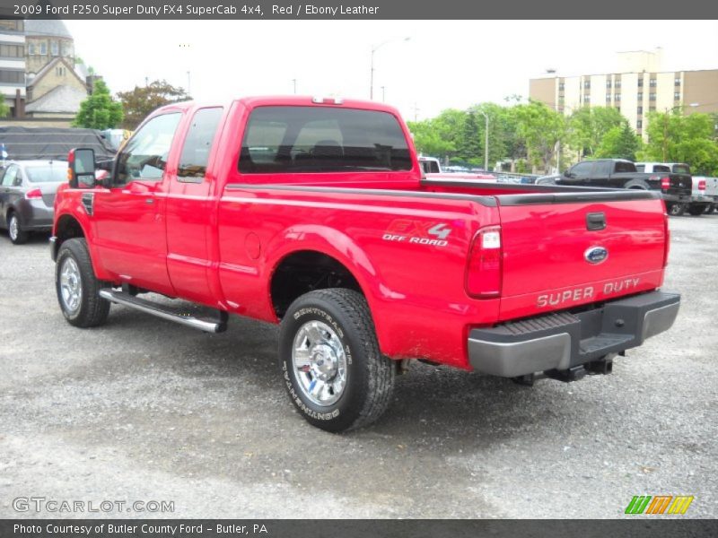 Red / Ebony Leather 2009 Ford F250 Super Duty FX4 SuperCab 4x4