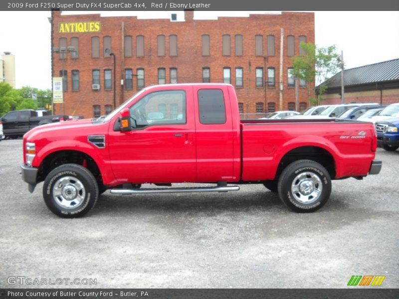 Red / Ebony Leather 2009 Ford F250 Super Duty FX4 SuperCab 4x4